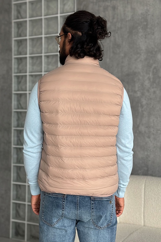 Бежевый двусторонний жилет Loro Piana