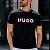 Футболка чёрного цвета Hugo Boss Dakaishi double logo