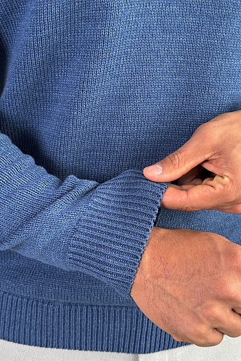 Мужской свитер цвета индиго Loro Piana   