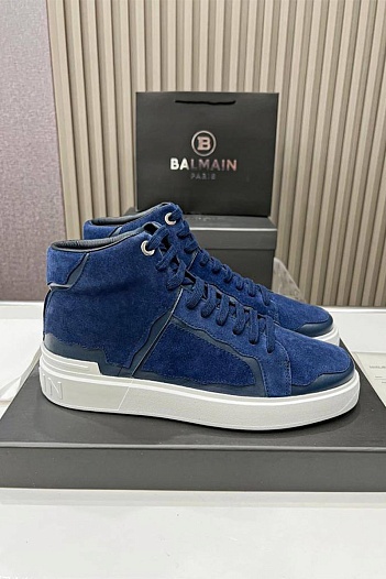 Замшевые кроссовки Balmain Paris High-Top   