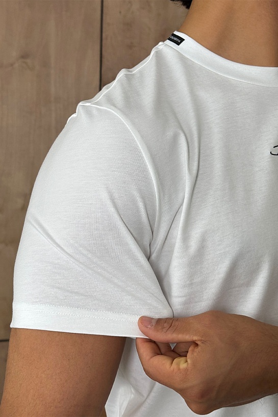 Футболка белого цвета Dolce & Gabbana logo-embroidered
