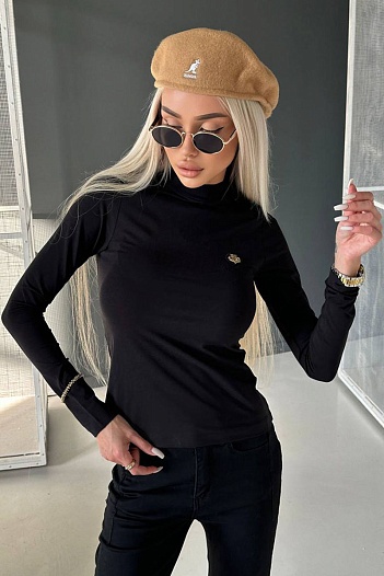 Женская чёрная водолазка Loro Piana   