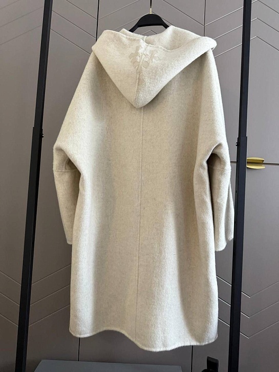 Женское пальто с капюшоном Chrome Hearts premium - Beige