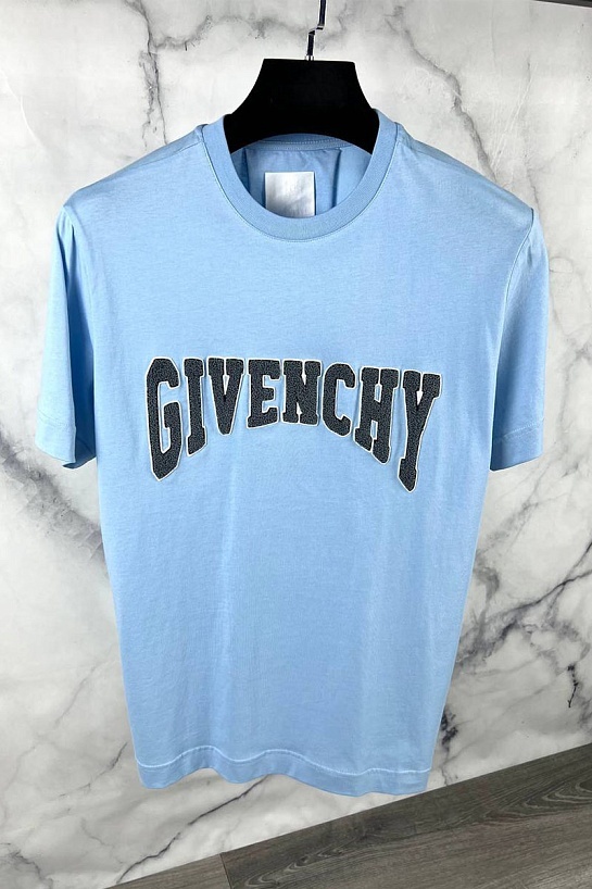 Мужская футболка Givenchy голубого цвета