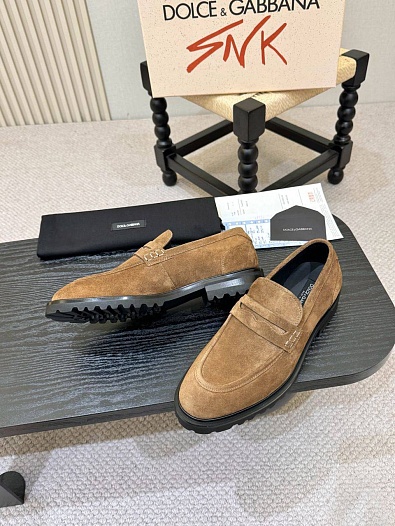 Мужские замшевые лоферы Dolce & Gabbana   