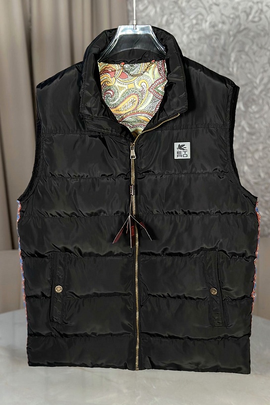 Жилет чёрного цвета Etro paisley pattern