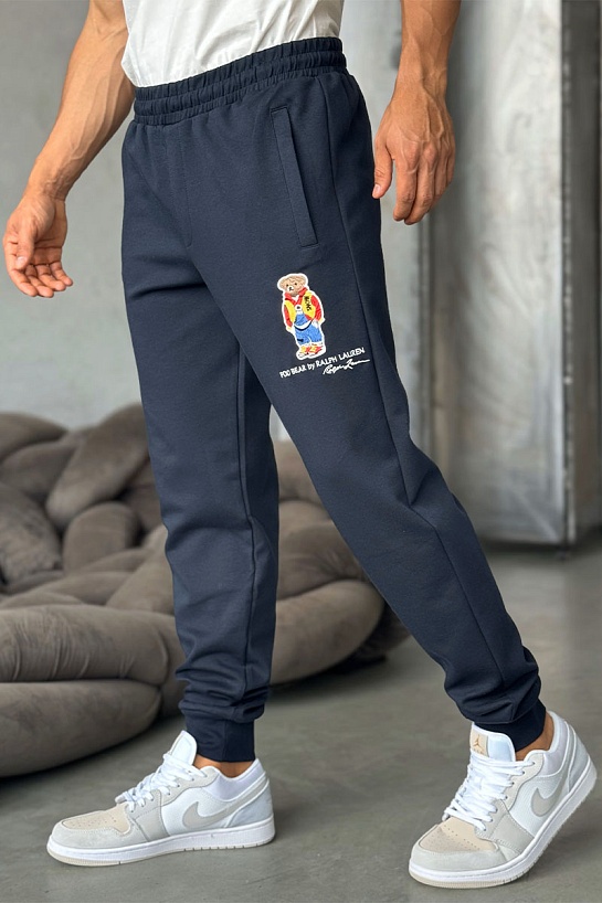 Тёмно-синие спортивные штаны Polo Ralph Lauren "Bear"