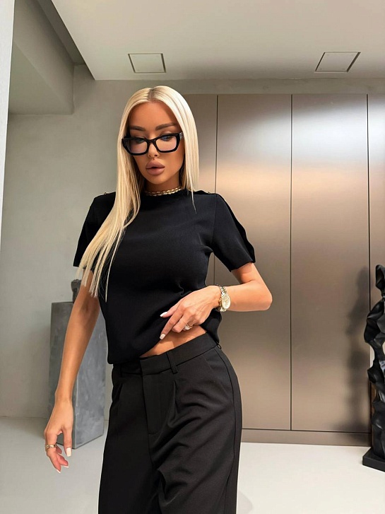 Женская базовая футболка Schiaparelli premium - Black