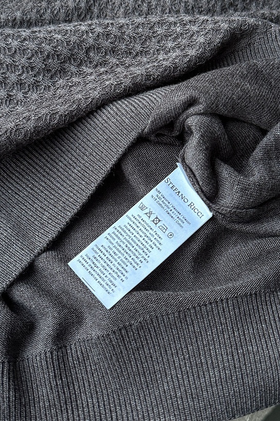 Мужское поло Stefano Ricci серого цвета