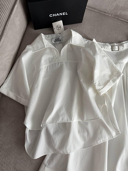 Белый женский костюм Hermes premium