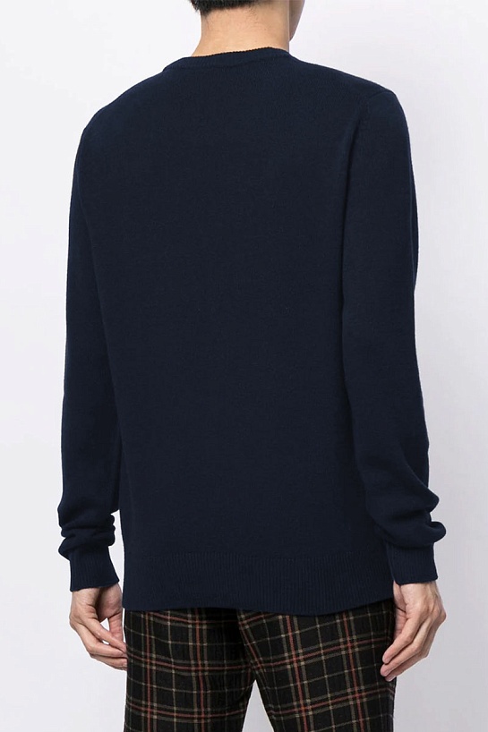 Тёмно-синий джемпер Dolce&Gabbana bee crown embroidered