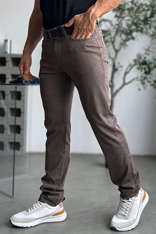 Мужские джинсы Canali regular fit - Brown