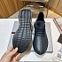 Мужские кожаные кроссовки Prada lace-up - Navy