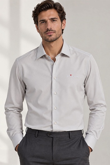 Мужская серая рубашка Kiton premium   
