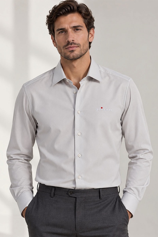 Мужская серая рубашка Kiton premium