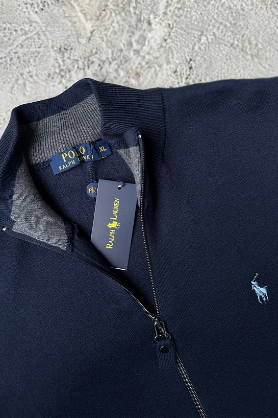 Мужская тёмно-синяя кофта Роlо Ralрh Lаurеn pony-embroidered