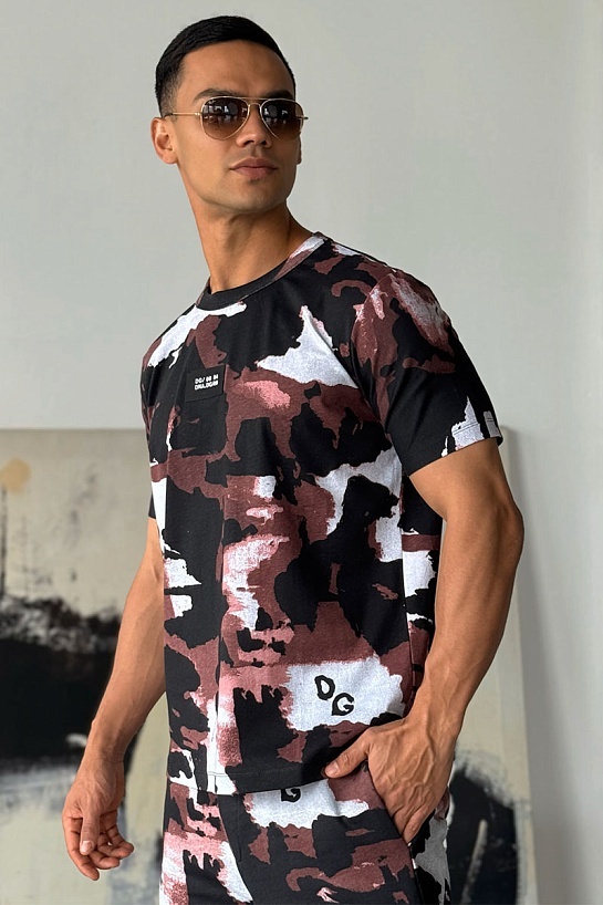 Мужская камуфляжная футболка Dolce&Gabbana