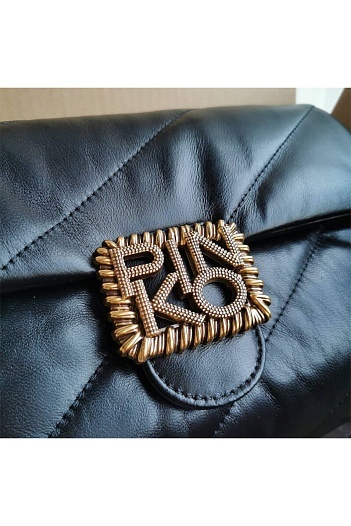 Кожаная сумка Love Puff 28x19 см   