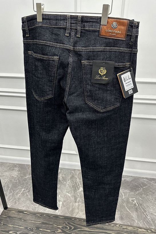 Джинсы тёмно-синего цвета Loro Piana regular fit
