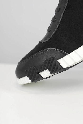 Кроссовки с мехом Hermes Bouncing high-top - Grey   