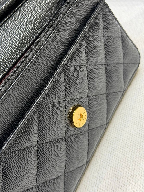 Кожаная сумка Chanel Wallet on Chain premium 19x12x4 см