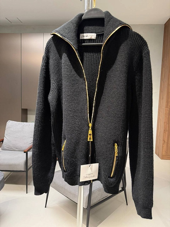 Женский кардиган на молнии Schiaparelli premium - Black