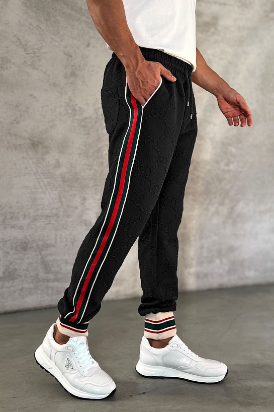 Чёрный спортивный костюм Gucci GG jacquard