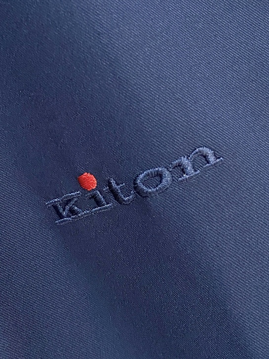 Мужская тёмно-синяя рубашка Kiton premium