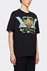Мужская чёрная футболка Balmain Western graphic-print
