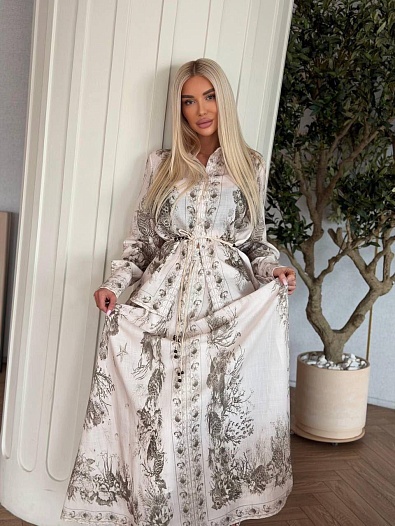 Женский льняной костюм Zimmermann premium   