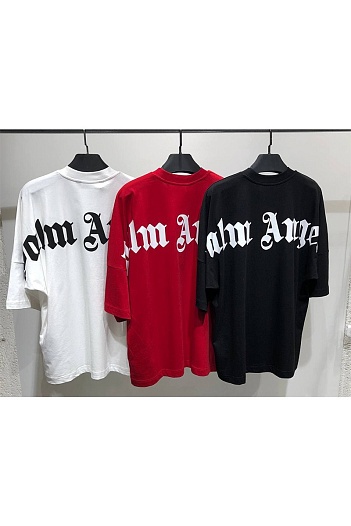 Чёрная оверсайз футболка Palm Angels   