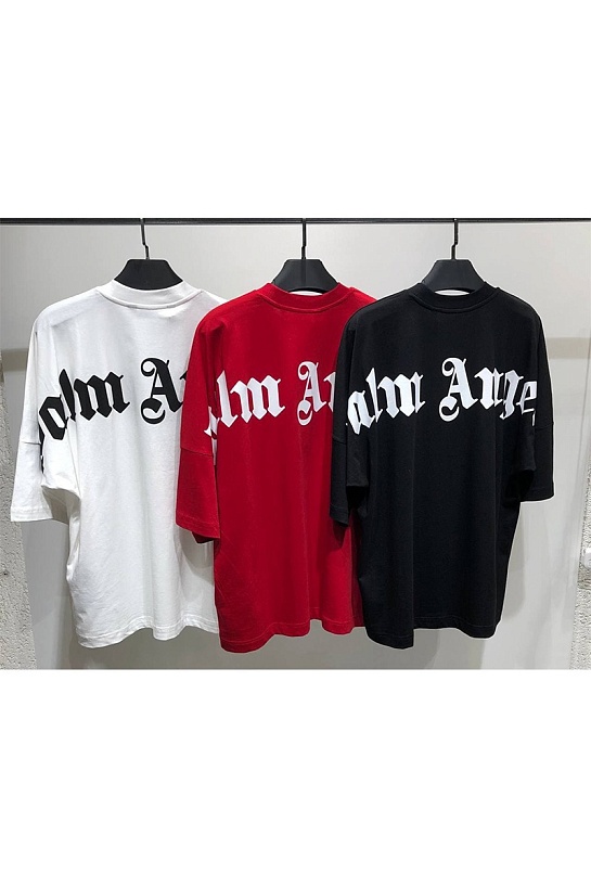 Белая оверсайз футболка Palm Angels