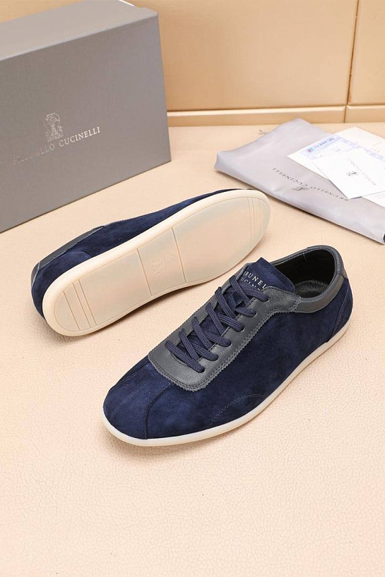 Мужские замшевые кроссовки Brunello Cucinelli