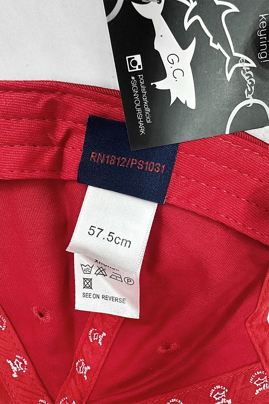 Мужская красная бейсболка Paul & Shark logo-embroidered