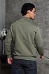 Мужская зелёная кофта с патчем на плече Stone Island Zip Neck