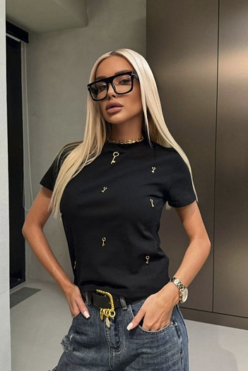 Женская футболка Schiaparelli premium - Black   