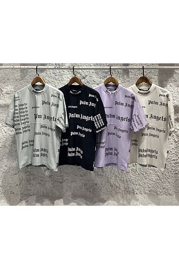 Чёрная оверсайз футболка Palm Angels Ultra Logo   