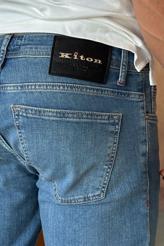 Мужские синие джинсы Kiton