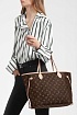 Женская кожаная сумка Louis Vuitton Neverfull MM Monogram 33x30 см