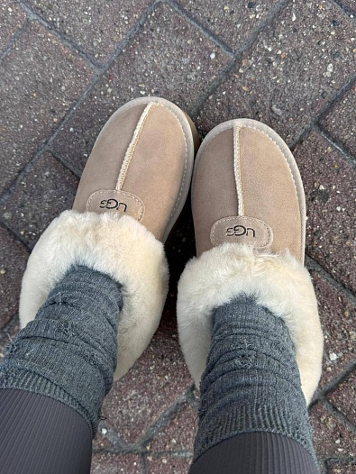 Женские ботинки с мехом UGG Mate Revival - Biege   