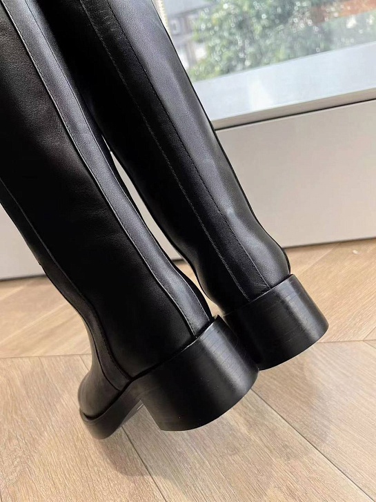 Женские кожаные сапоги Hermes Premium - Black