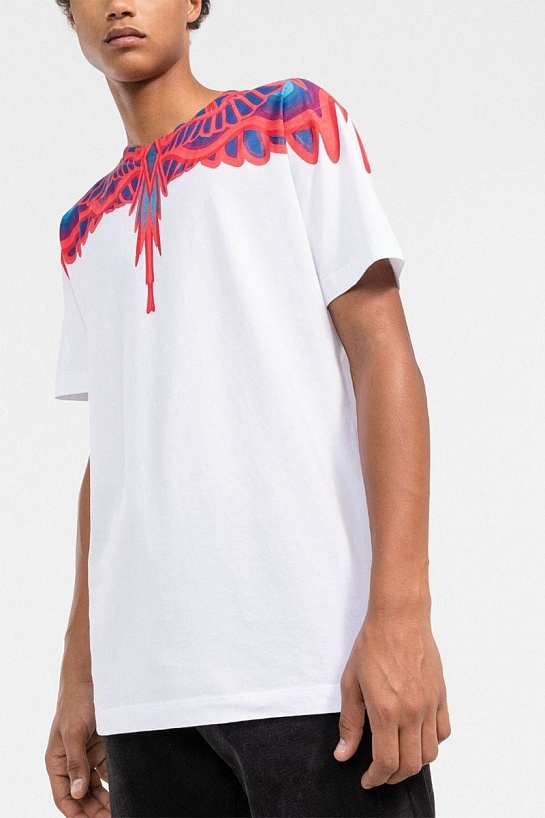 Белая футболка Marcelo Burlon County of Milan Curves Wings