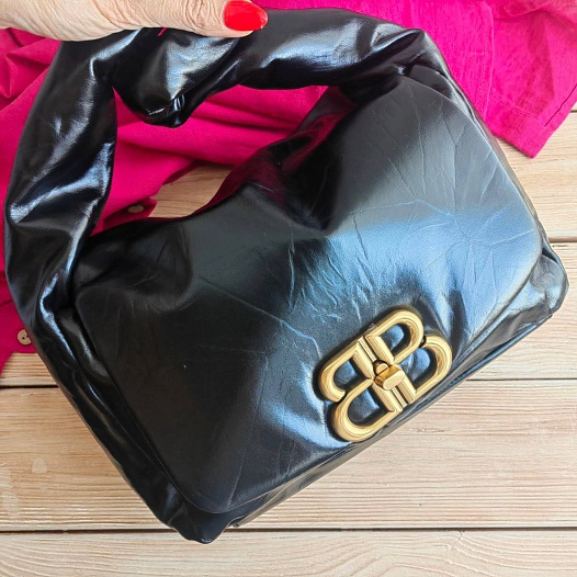 Женская сумка Balenciaga Monaco 25x20 см - Black   