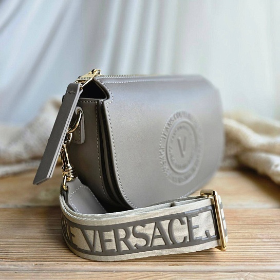 Кожаная сумка Versace Jeans Conture 22x15 см - Grey