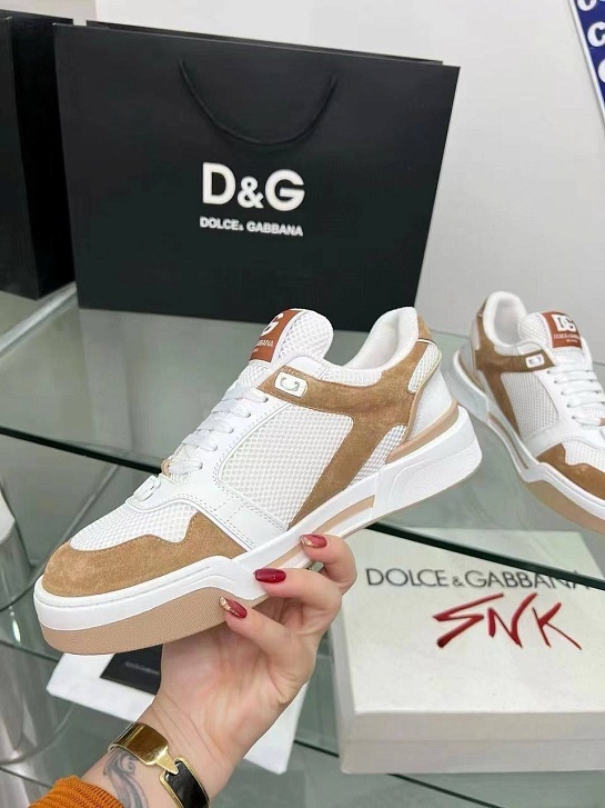 Женские комбинированные кроссовки Dolce&Gabbana New Roma