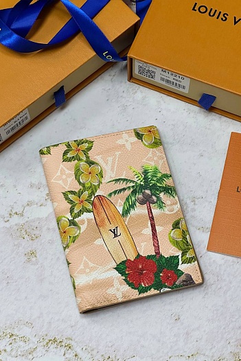 Кожаная обложка для паспорта Louis Vuitton Premium 10x14x2.5 см   