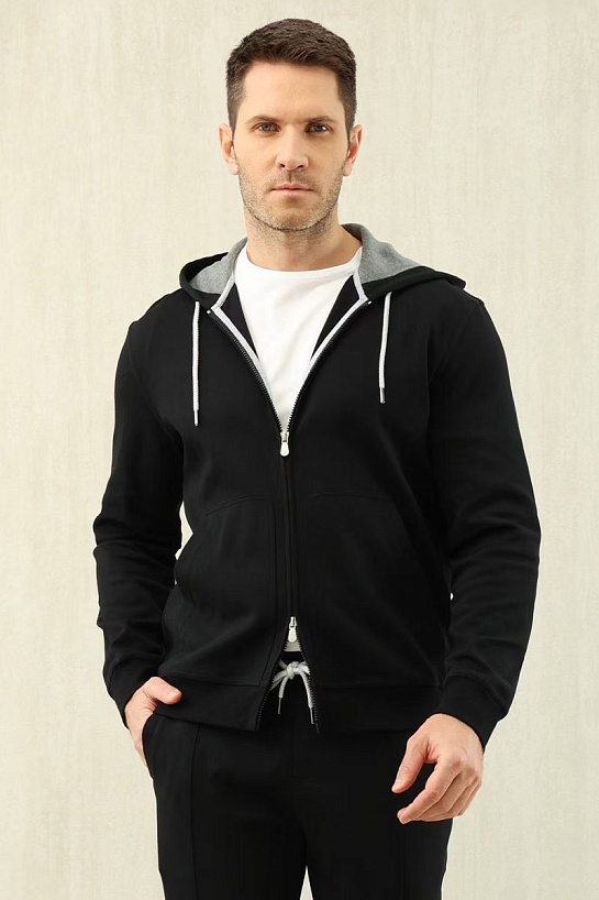 Кофта на молнии Brunello Cucinelli Premium - Black