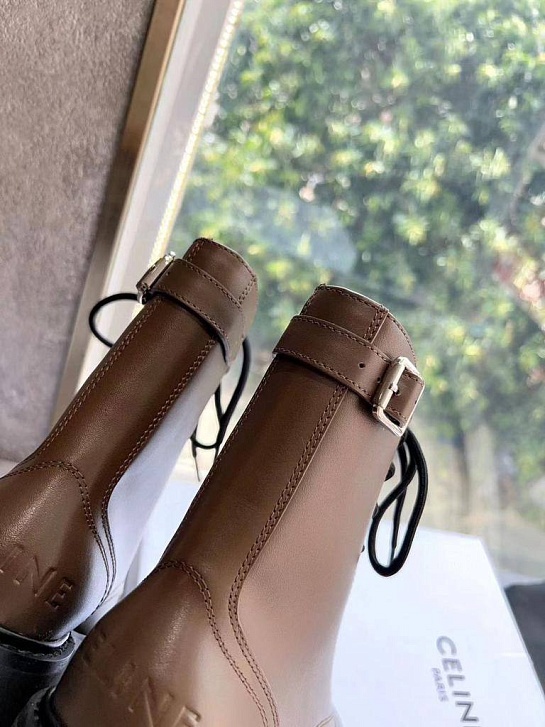 Женские кожаные ботинки Celine Premium