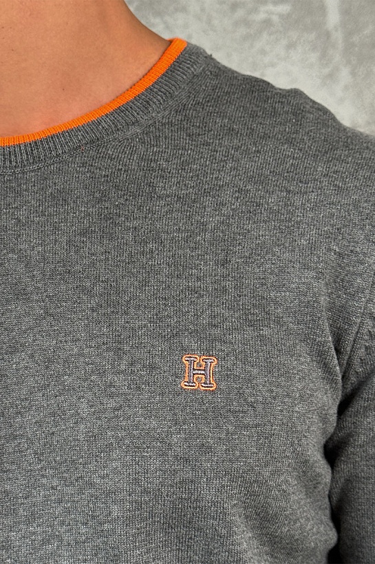 Мужской джемпер Hermes серого цвета