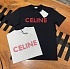 Мужская чёрная футболка Celine logo-print